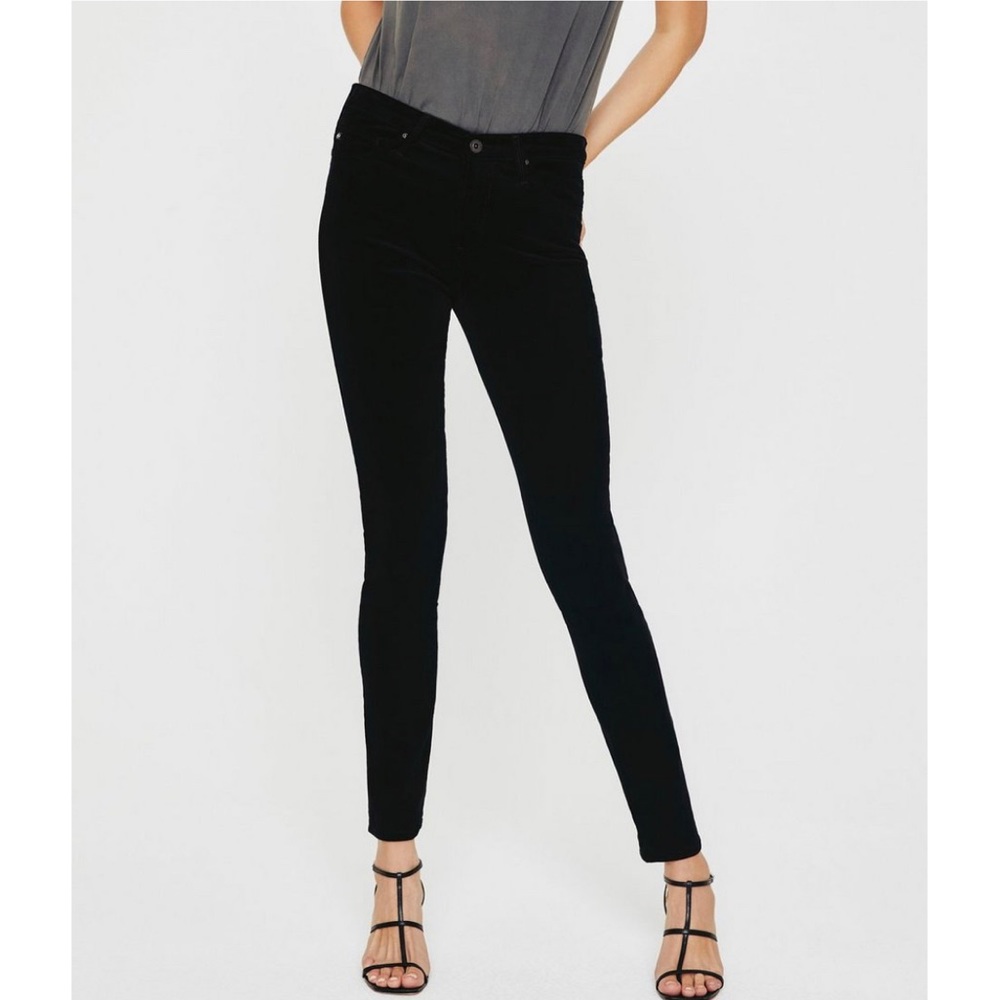 AG The Prima Mid-Rise Cigarette Jeans Super Black